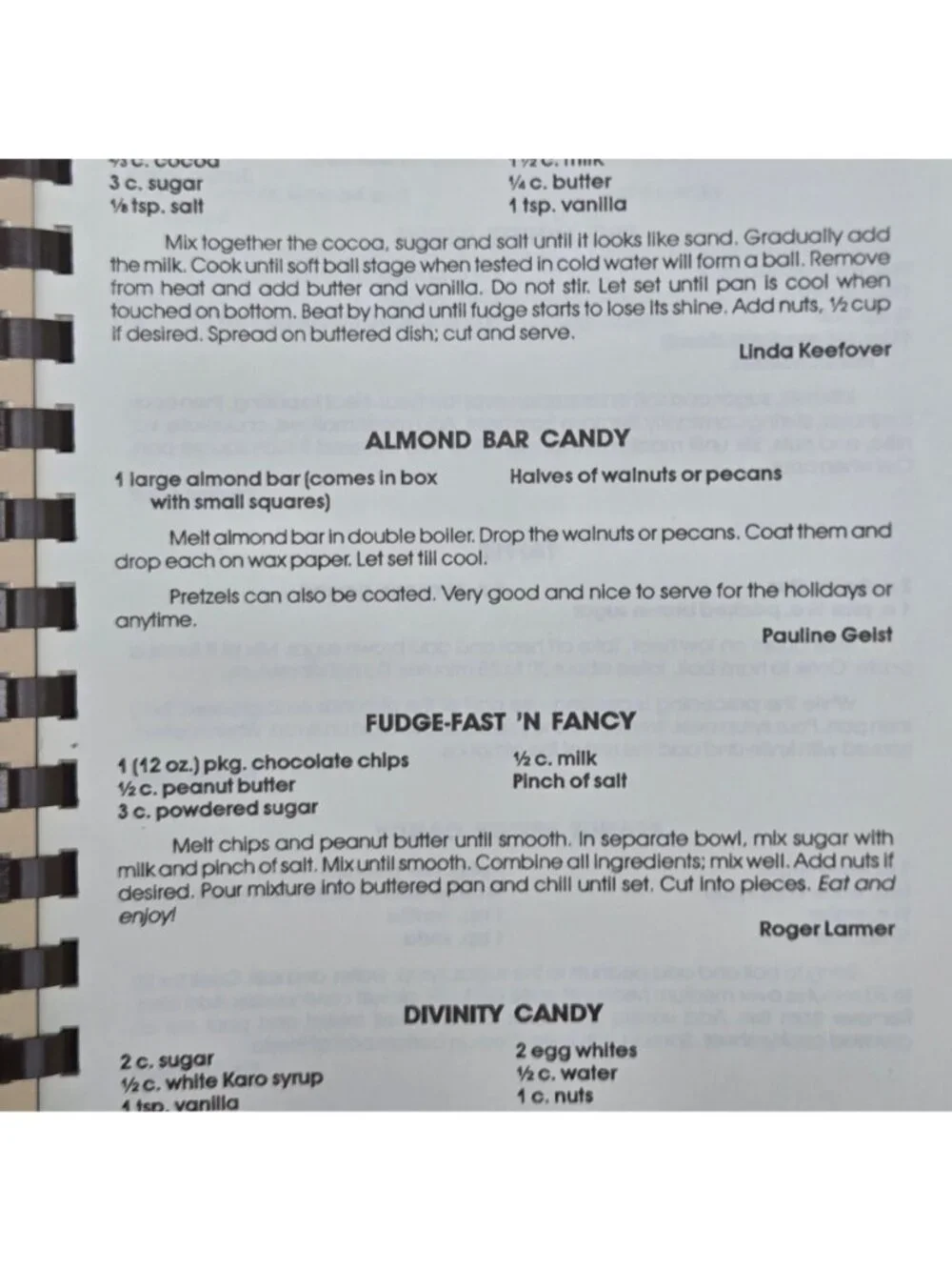 The Schoenberger Collection Cookbook Descendants Of John & Lucy 1989 Recipe book